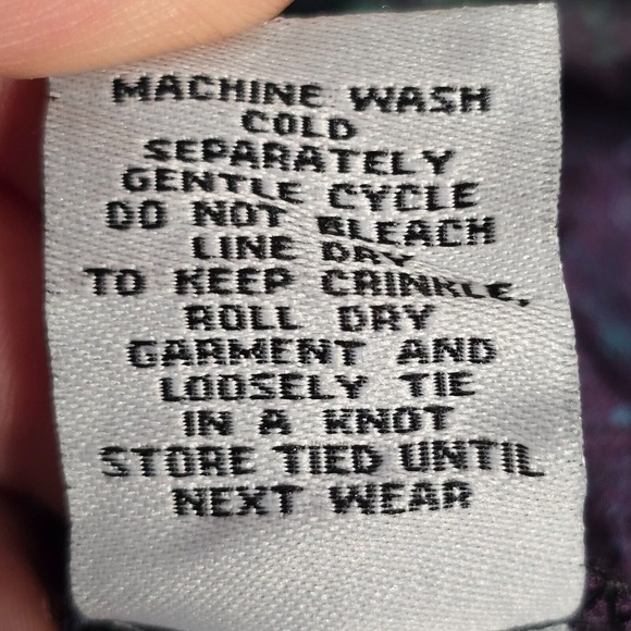 Liv by Habitat Top Womens Medium Colorful Crinkle Button Up Art To Wear - Picture 9 of 14